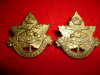 C25 - King's Canadian Hussars Collar Badge Pair